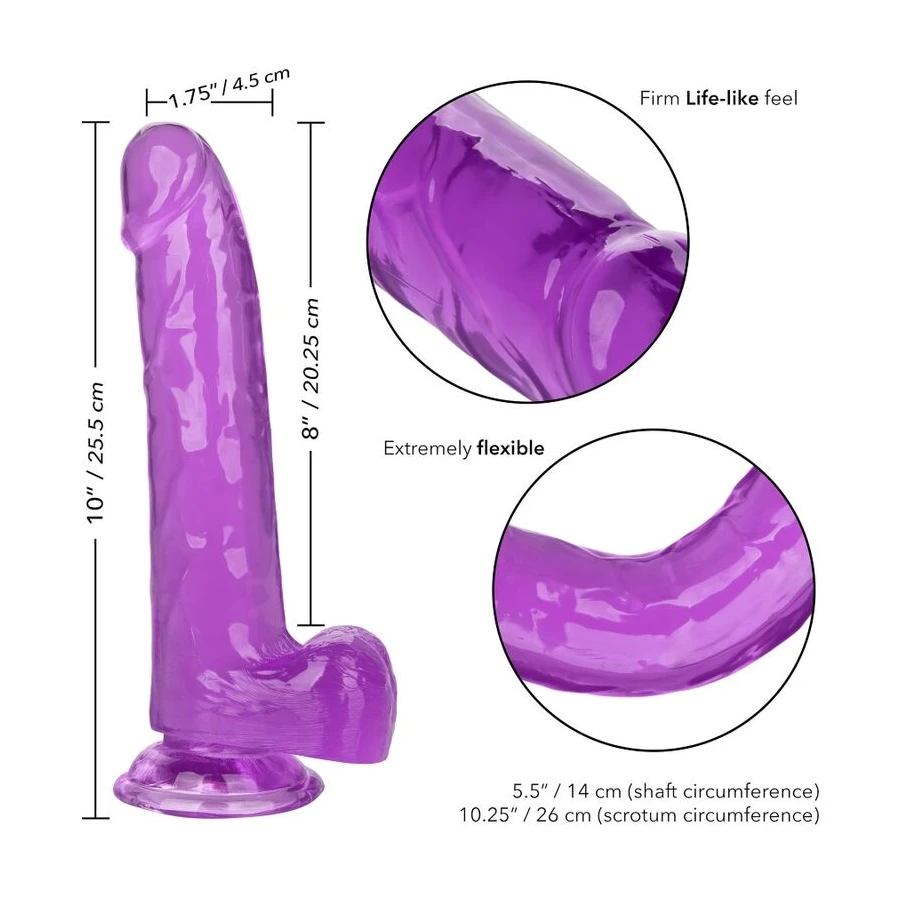 CALIFORNIA EXOTICS - SIZE QUEEN DILDO PURPLE 20.3 CM